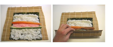 巻きずしの巻き方