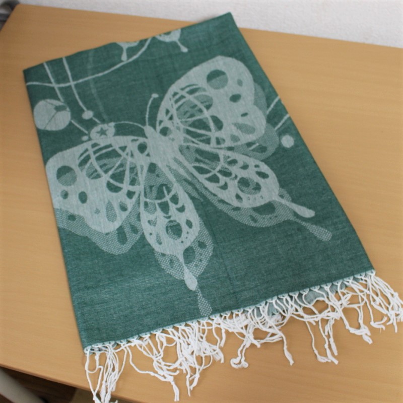 パシュミナのストール（蝶）