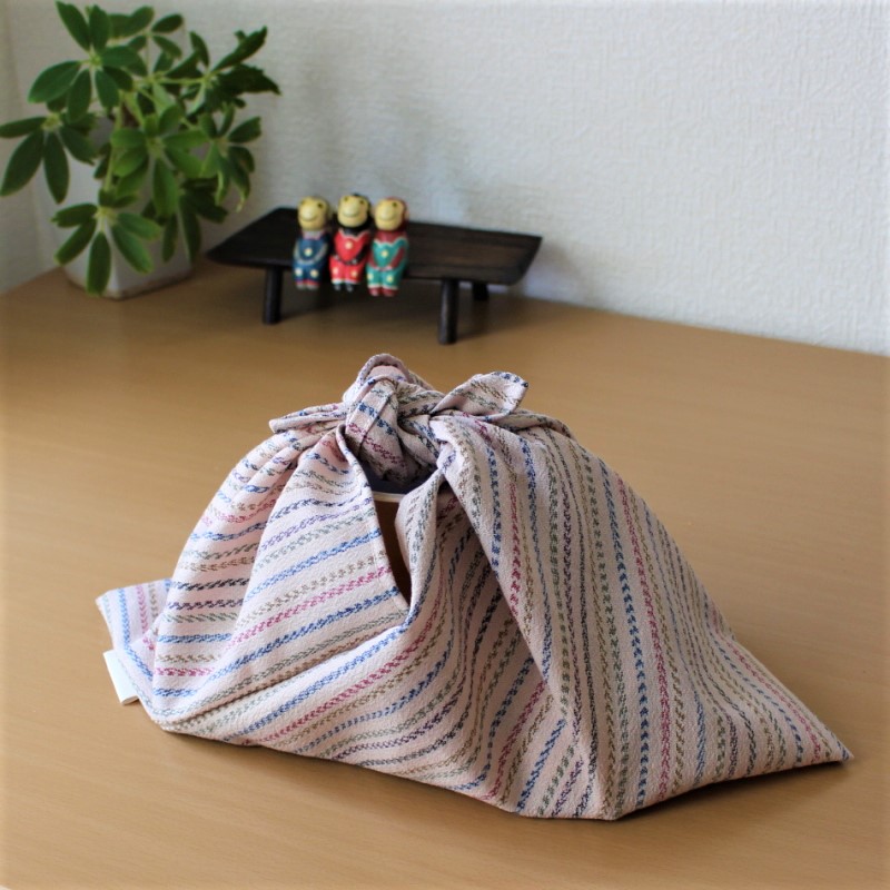 和服生地のあづま袋（縞模様）