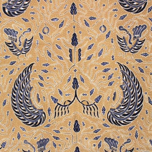 ガルーダに乗るキリスト （バティック、染色画） ガルーダに乗るキリスト （バティック、染色画）