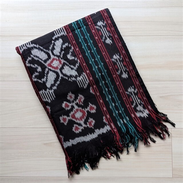 イカット（グリーンのストライプ）