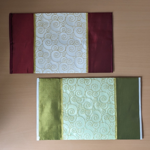 タイシルクのティッシュボックスカバー（裏側）