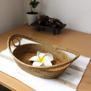 アタ製持ち手付オーバルトレー