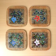 アタとウッドのペイントコースター