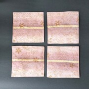 和柄のコースター（４枚組）
