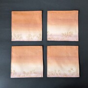 和柄の布製コースター（4枚組）