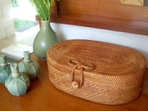 アタ,かご,バリ雑貨,べっぴんさん,すみれ,裁縫箱
