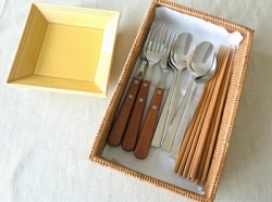 アタ製品　かご　カトラリートレー　バリ雑貨