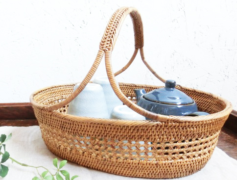アタ製持ち手付かご｜バリ雑貨とアタ製品のトコアタ バリ