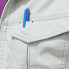 左胸ポケット＆胸ペン差し