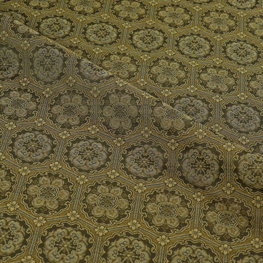 和柄 生地 貴船 緞子 花亀甲華文 10cm単位 切り売り