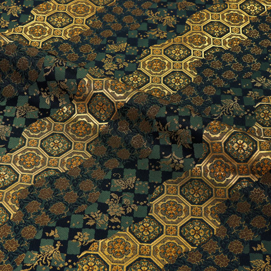 和柄 生地 京都 西陣織 金襴生地 蜀江道長取り 10cm単位 切り売り