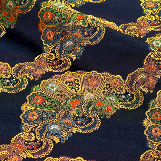 檜扇文柄の金襴織物なら、和風生地専門店[都香庵]