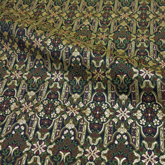 和柄 生地 金襴生地 京都 西陣織 双華文 10cm単位 切り売り 刀ミュ