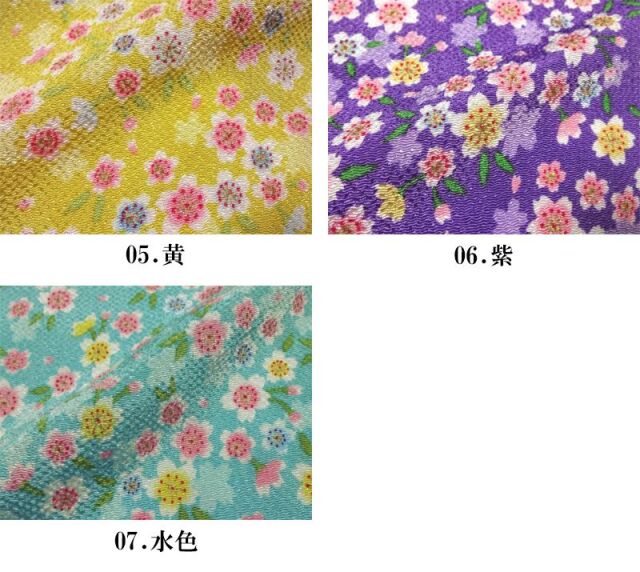 金彩ちりめん生地販売 満開桜柄の生地通販の都香庵