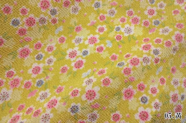 金彩ちりめん生地販売 満開桜柄の生地通販の都香庵