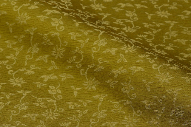 京 緞子 鳥唐草文柄の生地販売なら都香庵