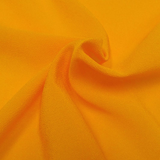 和柄 生地 一越ちりめん 無地 (全22色) 10cm単位 切り売り/19.山吹