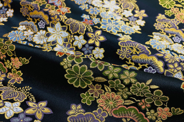 重箱 黒地 金色松葉模様 3段 重箱 黒地 金色松葉模様 3段