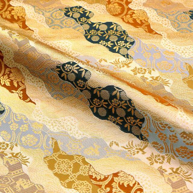 和柄 生地 京都 西陣織 金襴生地 道長取り (全2色) 10cm単位 切り売り