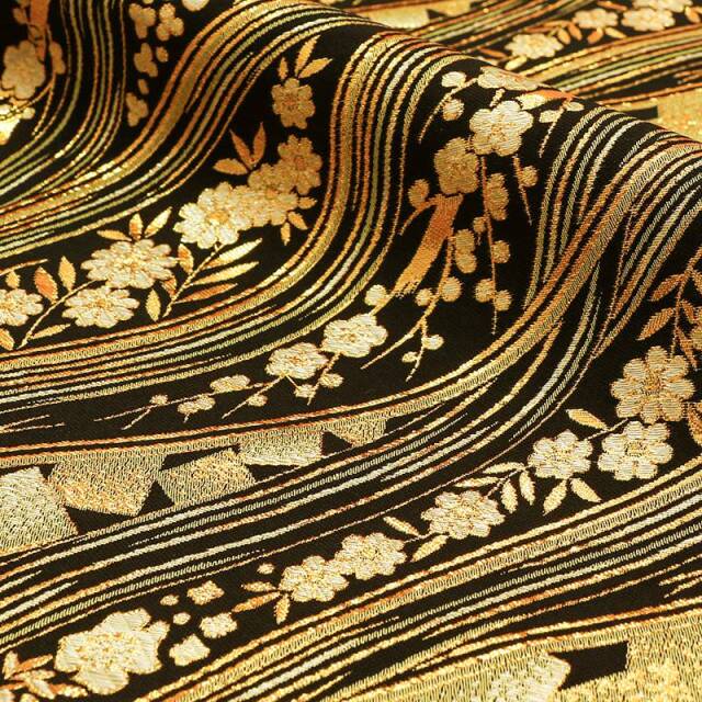 和柄 生地 金襴生地 京都 西陣織 箔流し文 (全3色) 10cm単位 切り売り