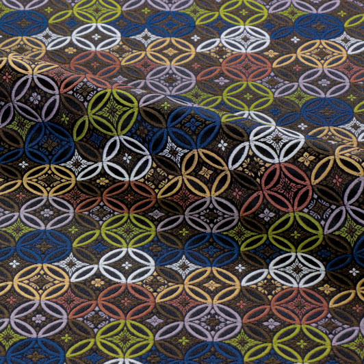 和柄 生地 京都 西陣織 金襴 生地 七宝文 (全6色) 10cm単位 切り売り