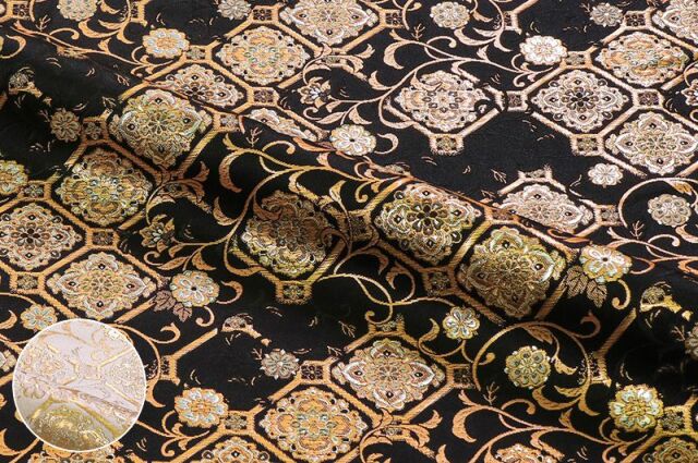 沸騰ブラドン 金襴生地販売 破れ蜀江文 (全2色)柄の和柄生地通販なら都香庵 財布・ケース・小物入れ