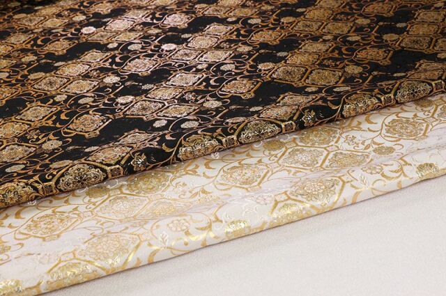 金文編 金襴生地販売 破れ蜀江文 (全2色)柄の和柄生地通販なら都香庵