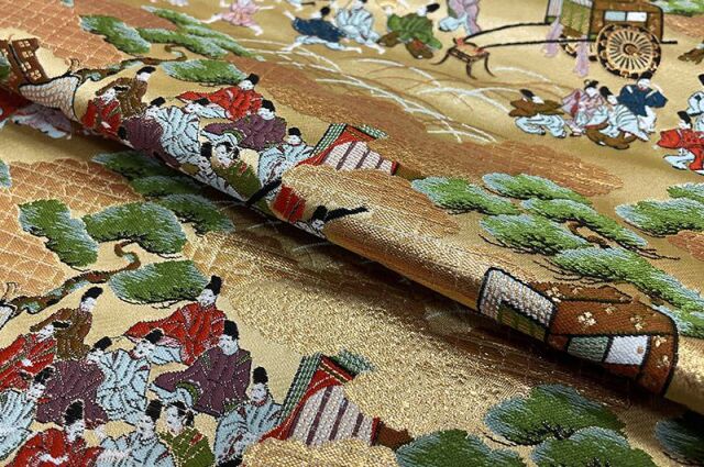 和柄生地通販 平安洛中柄の金襴生地なら都香庵