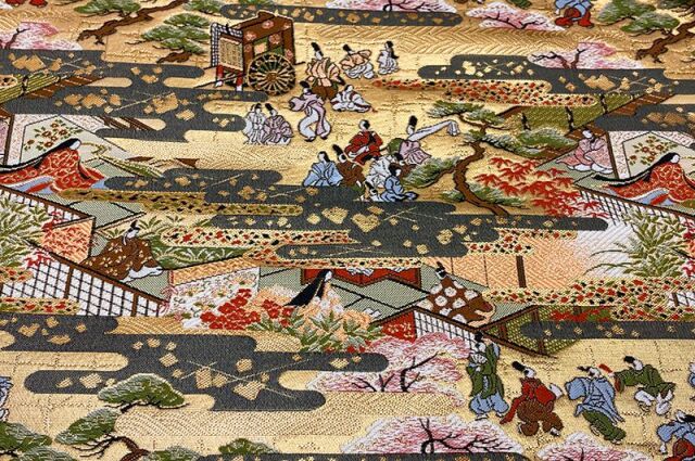 和柄生地通販 源氏物語柄の金襴生地なら都香庵