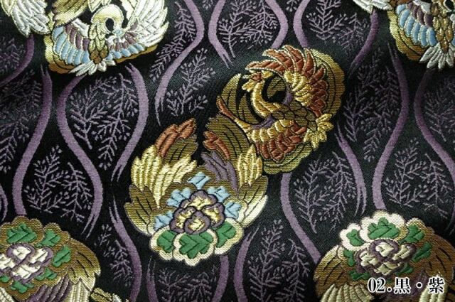 金襴生地販売 立涌鳳凰（全2色） 和風生地販売なら都香庵