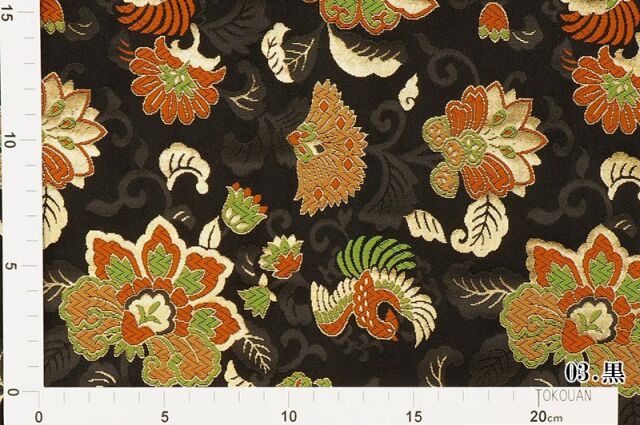 数量は多い  金襴生地販売 唐花と鳳凰柄の和風生地販売なら都香庵 着物・浴衣