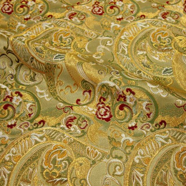 和柄 生地 京都 西陣織 金襴生地 変わりのし文 (全4色) 10cm単位 切り売り