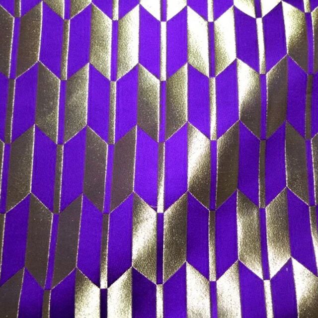 和柄 生地 京都 西陣織 金襴生地 矢羽根文 (全4色) 10cm単位 切り売り