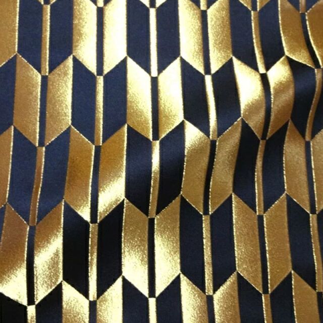 和柄 生地 京都 西陣織 金襴生地 矢羽根文 (全4色) 10cm単位 切り売り