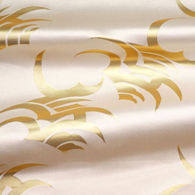 和柄 生地 京都 西陣織 金襴生地 弁慶・大 (全2色) 10cm単位 切り売り/02.白