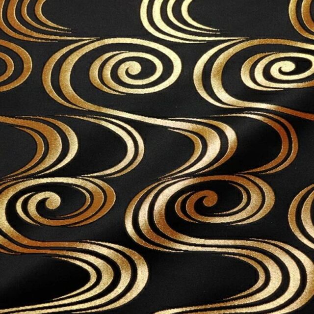 和柄 生地 京都 西陣織 金襴生地 観世水 (全2色) 10cm単位 切り売り