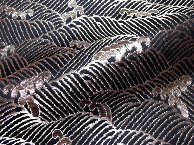 和柄 生地 京都 西陣織 金襴生地 波頭 (全6色) 10cm単位 切り売り