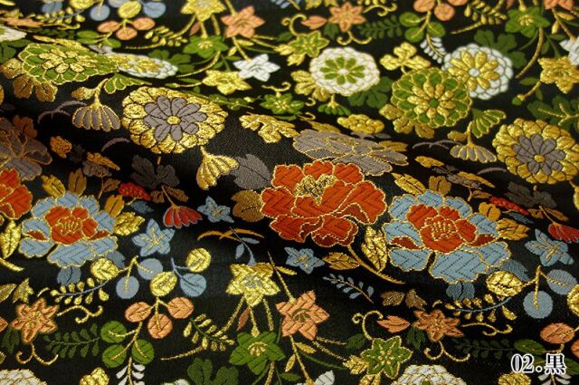 ミニチュア和装　金襴（きんらん）秋草文様　新布/インテリア・一点物 kinran-shokubu236_2.jpg?t=