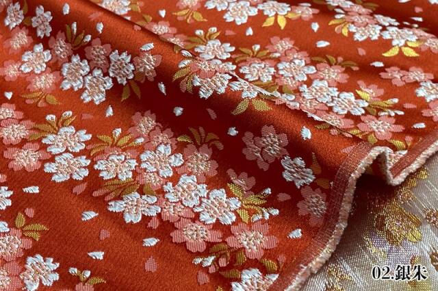 金襴生地通販 桜花柄の和柄生地販売なら都香庵