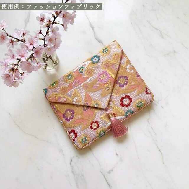 金襴生地通販 七宝地文に桜柄の生地販売なら都香庵