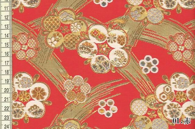 金襴生地通販 金地文に梅柄の生地販売なら都香庵