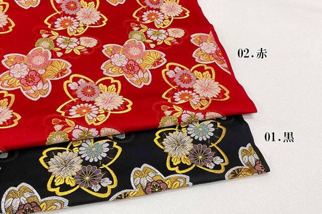 金襴生地通販 華入大桜柄の生地販売なら都香庵