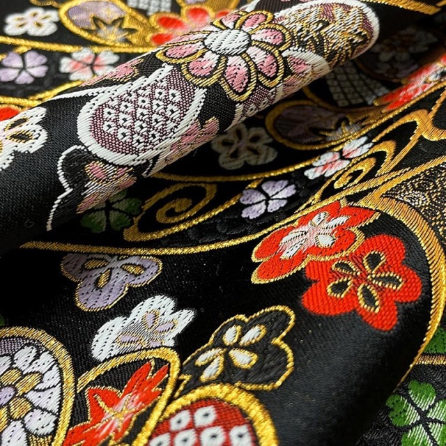 金襴生地通販 華文に流水のし文柄の生地販売なら都香庵
