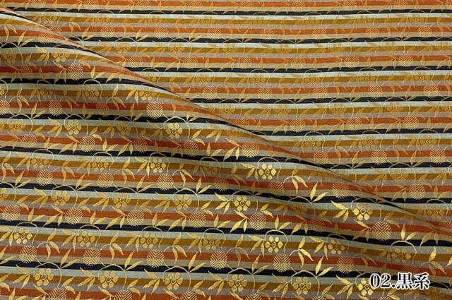 京西陣・金襴生地 笹蔓文柄の生地販売なら都香庵