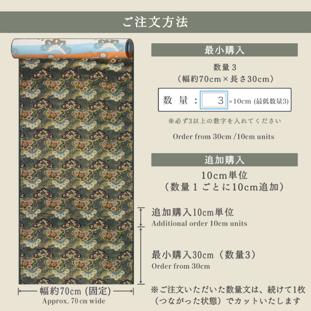 花形松（鉄紺）柄の生地販売なら都香庵