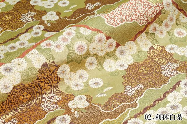 希少　絶版　菊花文様図説 京都書院　布　着物　織物　刺繍 山型地菊花文柄の生地販売なら都香庵 刀ミュ衣装生地