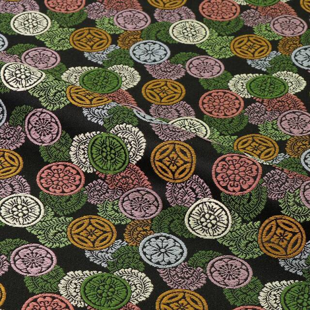 和柄 生地 金襴生地 京都 西陣織 吉祥丸紋 (全4色) 10cm単位 切り売り