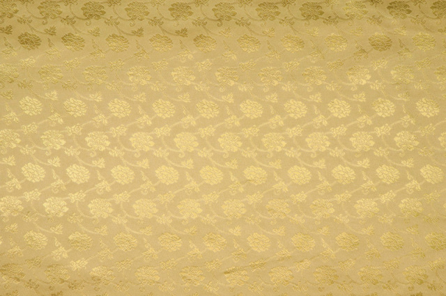 黄色唐草 和柄 生地 金襴生地 京都 西陣織 鳳凰唐草 (全8色) 10cm単位