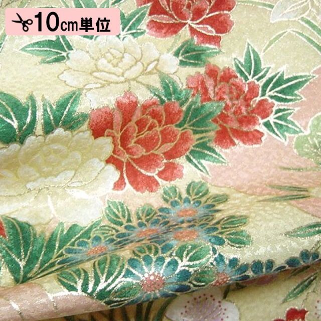 金彩友禅販売 四季草花柄の和柄生地通販なら都香庵